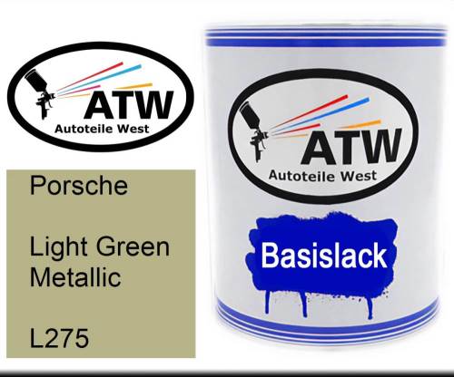 Porsche, Light Green Metallic, L275: 1L Lackdose, von ATW Autoteile West.